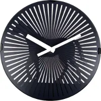 Nextime Horloge murale Walking Horse, noire, plastique, Ø 30 cm