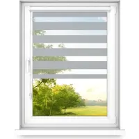 Time4blinds – Store Occultant sans Percage – Store Enrouleur – Adhésive, Cassette Aluminium – Gris, 1400x700, Gauche