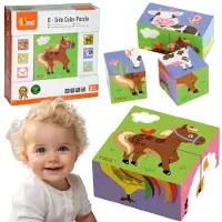Vigatoys VIGA Puzzle en bois « La ferme » – 4 pièces