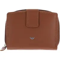 Golden Head Cuir porte-monnaie Polo RFID Protect Kombischeintasche mit Riegel 1438 Cognac brun