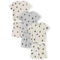 MINOTI Pyjama crème / gris chiné / blanc cassé