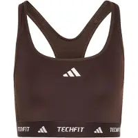 Adidas Soutien-gorge de sport 'TECHFIT' chocolat / blanc