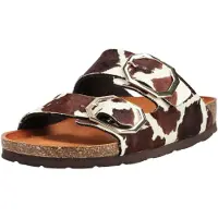 Rohde ALBA : Sandales plates pour femmes, semelle intérieure en cuir, couleur marron, style décontracté