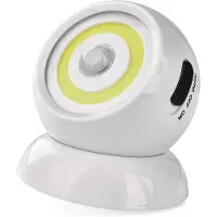 Emos LED veilleuse avec capteur, blanc froid, fonctionne sur piles (3x AAA), support magnétique , 3 modes, portée 15m, durée d'éclairage 30s - Blanc, P3324