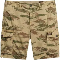 Superdry pour homme. M7110435A Short léger de style parachute, de couleur marron (34), Casuel, Camouflage, Coton