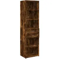 vidaXL Highboard chêne fumé 50x42,5x185 cm Matériau dérivé du bois