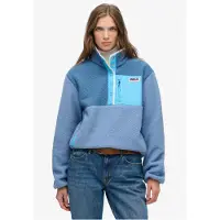 Superdry Femme Pullover en Polaire Colour Block Light Blue Taille: 40
