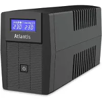 Atlantis Land Onduleur A03-HP1003 800VA 480W Sinewave Line Interactive 12V-9Ah Écran LCD et LED d'état de l'onduleur Interface USB-HID 2xSchuko