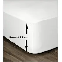 Lovely Home Drap-housse Lovely Home Blanc 180 x 200 cm