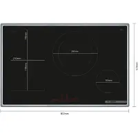 Bosch Serie 6 PVS845HB1E plaque Noir Intégré 80 cm Plaque avec zone à induction 4 zone(s)