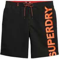 Superdry pour homme. M3010238A Maillot de bain noir classique (S), Beachwear, Polister recyclé, Durable