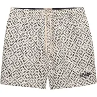 Superdry pour homme. M3010262A Premium Printed 15 maillot de bain blanc cassé (L), Beachwear, Polister recyclé