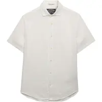 Superdry Homme Chemise en lin à Manches Courtes Riviera White Taille: Xxl