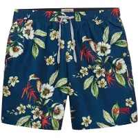 Superdry Hawaiian Print 16 Swimming Shorts Bleu L Homme