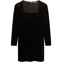 Superdry pour femme. W8011984A Robe en velours marron (XS), Casuel, Fête, Classique, Polyester, Manche longue