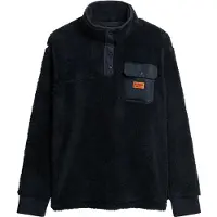 Superdry High Pile Half Zip Sweatshirt Bleu M Homme