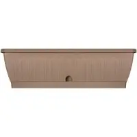 Garden ID Jardinière auto-arrosante Taupe 60 cm