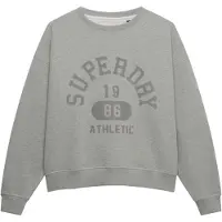Superdry Femme Athletic Essentials Sweat-shirt Ample Col Rond Grey Taille: 38
