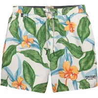 Superdry Shorts de bain bleu clair / vert / orange / blanc