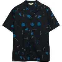 Superdry Homme Chemise Imprimée à Manches Courtes Cabana Black Taille: S