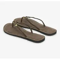 Superdry Femme Tresse Simili Cuir Tongs, Brun Foncé - Pointure: 3-4