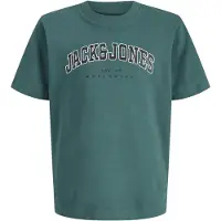 Jack & Jones Junior T-Shirt 'JJECaleb' émeraude / noir / blanc