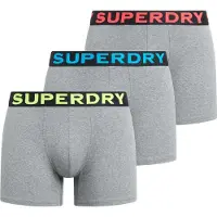 Superdry pour homme. M3110452B Lot de 3 Boxers Texte gris (XXL), Homewear, Coton