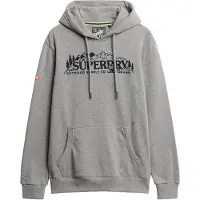 Superdry Homme Sweat à Capuche Outdoor Scene Coupe Décontractée Grey Taille: L