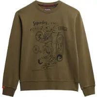 Superdry Sweat-shirt 'Tokyo Narrative' olive / noir