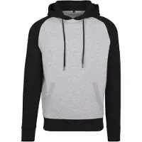 Build Your Brand Raglan Hoodie Noir,Gris S Homme