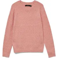 Vero Moda VMDOFFY LS BLOUSE O-NECK GA NOOS Coral Paradise/W. WHITE MELANGE L