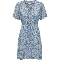 ONLY Robe 'ONLEvida' bleu clair / bleu foncé / blanc
