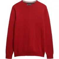 Superdry pour homme. M6110691A Pull Essentials rouge (S), Casuel, Coton