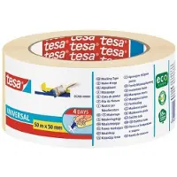 TESA Ruban crêpe de peintre universel 50mmx50m beige paquet de 6 pièces