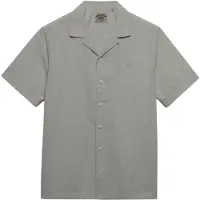 Superdry pour homme. M4011138A Chemise grise Cabana (L), Casuel, Coton, Manche courte