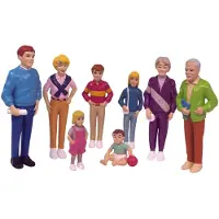 Miniland Figurines de jeu Famille de poupées européennes 8pcs.