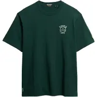 Superdry T-Shirt vert foncé / blanc