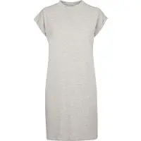 Build Your Brand Robe manches retroussées Heather Grey - Build Your Brand BY101 - Taille S