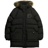 Superdry pour homme. M5011932A Parka Everest Longline Baffled noir (XXL), Casuel, Polister recyclé, Durable, Nylon recyclé