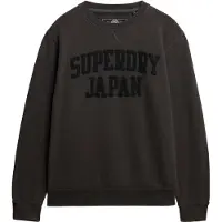 Superdry pour homme. M2014382A Sweatshirt Vintage Athletic Tonal noir (L), Casuel, Coton, Manche longue