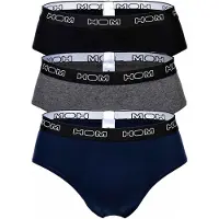 Hom Slip bleu marine / gris chiné / noir / blanc