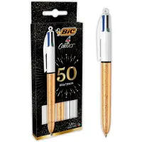 BIC Stylo bille 4 Colours 3 pièces or