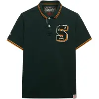 Superdry Vintage Athletic Patch Short Sleeve Polo Vert 3XL Homme