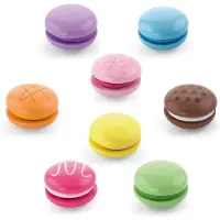 Viga Biscuits en bois - Assortiment de biscuits colorés - Lot de 8 macarons