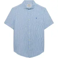 Superdry Chemise 'Riviera' bleu clair / blanc