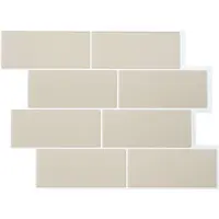 vidaXL Carreau De Métro 50 Pcs Beige 29 X 21 Cm Polyuréthane Et Pet