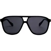 Superdry Homme Logo Gravé Aviator À Monture Lunettes De Soleil, Noir
