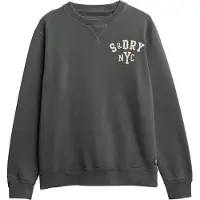 Superdry pour homme. M2014012A Vintage Athletic Crew Sweatshirt gris foncé (XXL), Casuel, Coton
