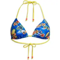 Superdry pour femme. W3010397A Maillot de bain triangle avec bretelles bleues (M), Beachwear, Polister recyclé, Durable