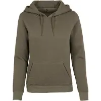Build Your Brand Heavy Hoodie Vert XL Femme